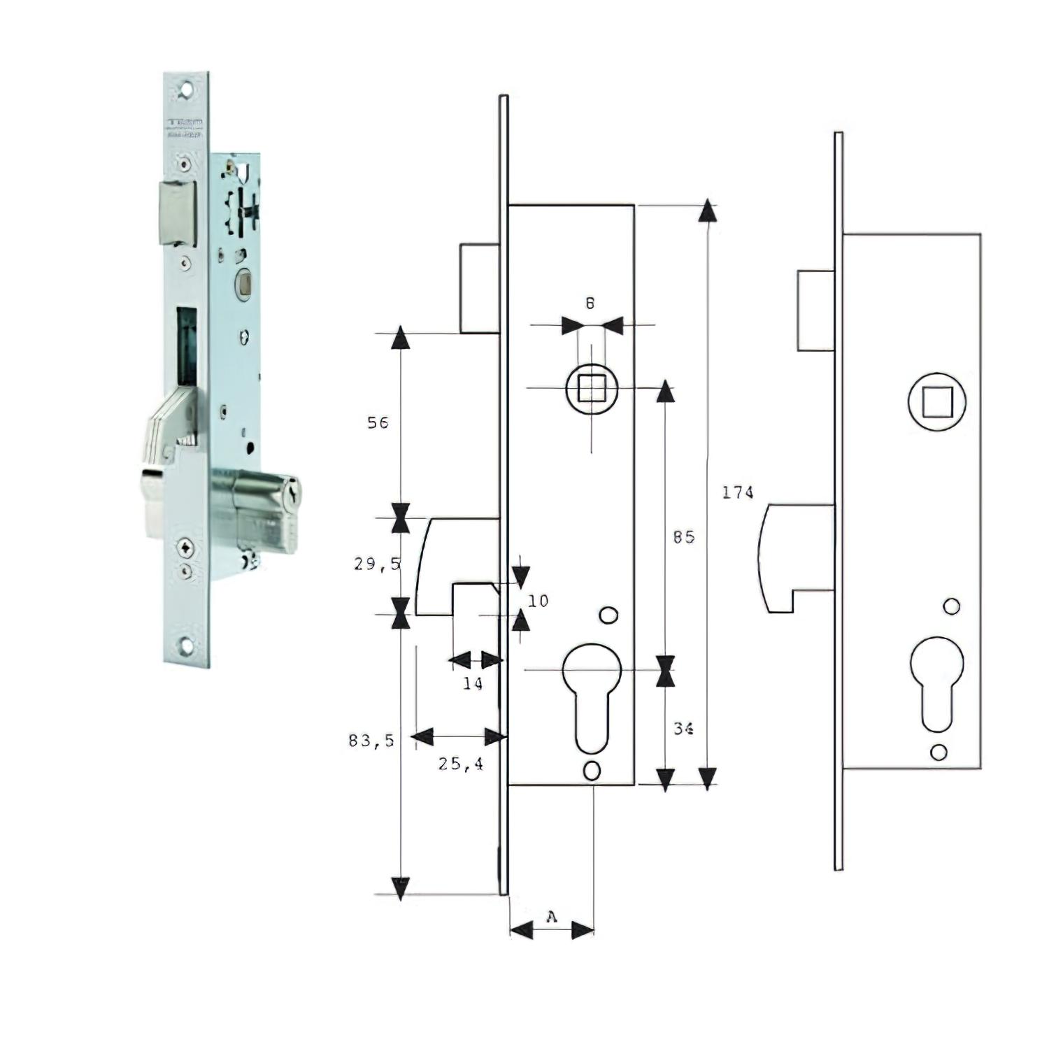 Cerradura Tesa 2240/20/3ai