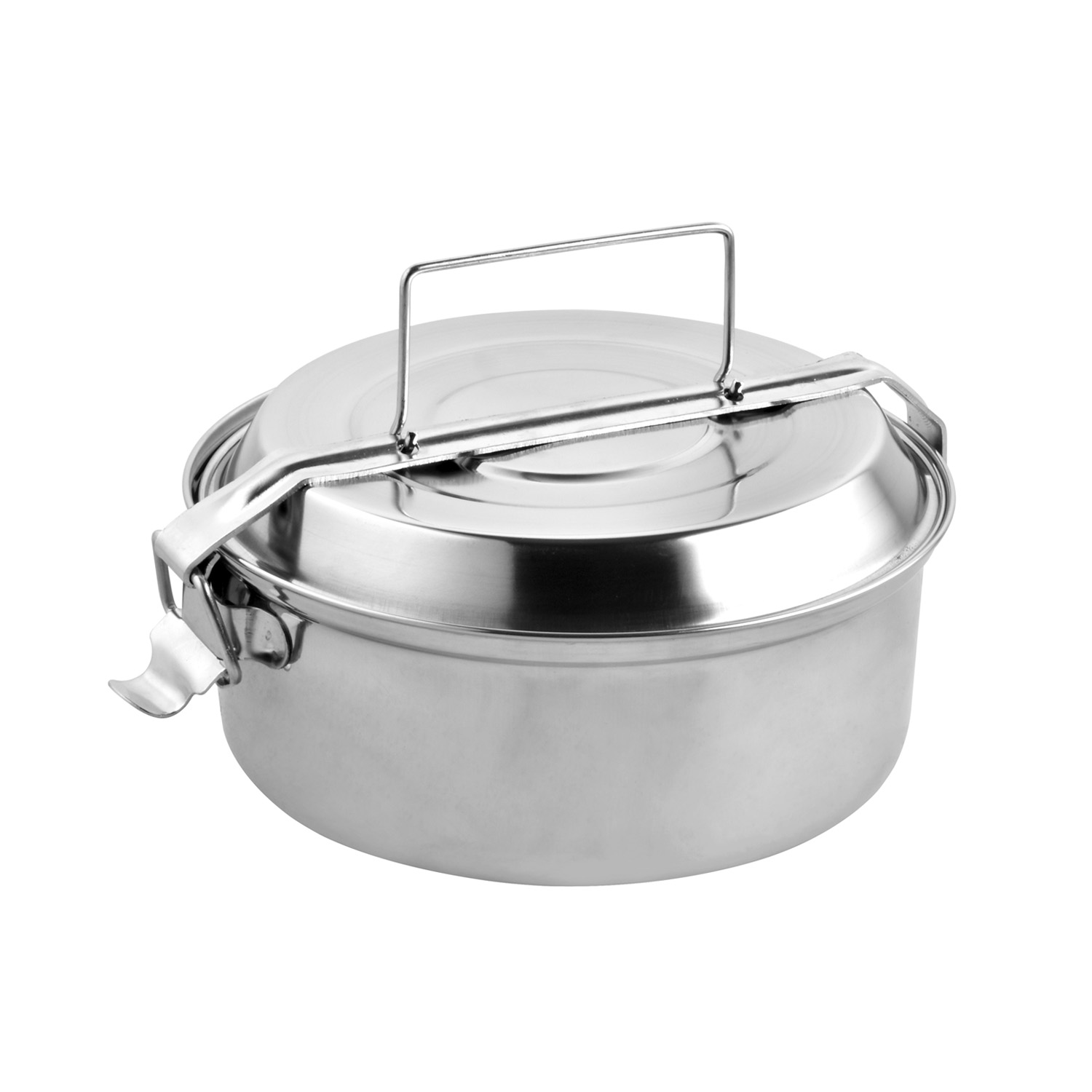 Fiambrera Metalica De Acero Inoxidable Con 2 Platos Ø 16 cm, Lunch Box, Fiambrera Metalica, Porta Alimentos Metalico,