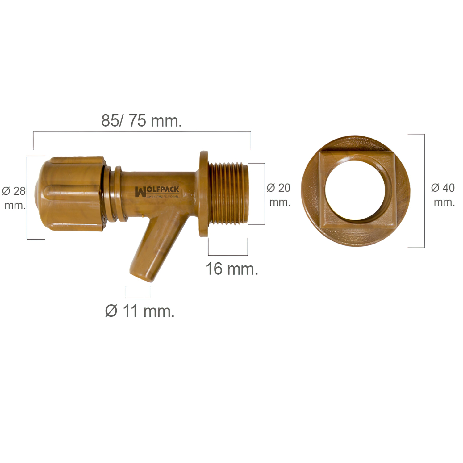 Grifo Barril Plástico Mini Con Tuerca 1/2