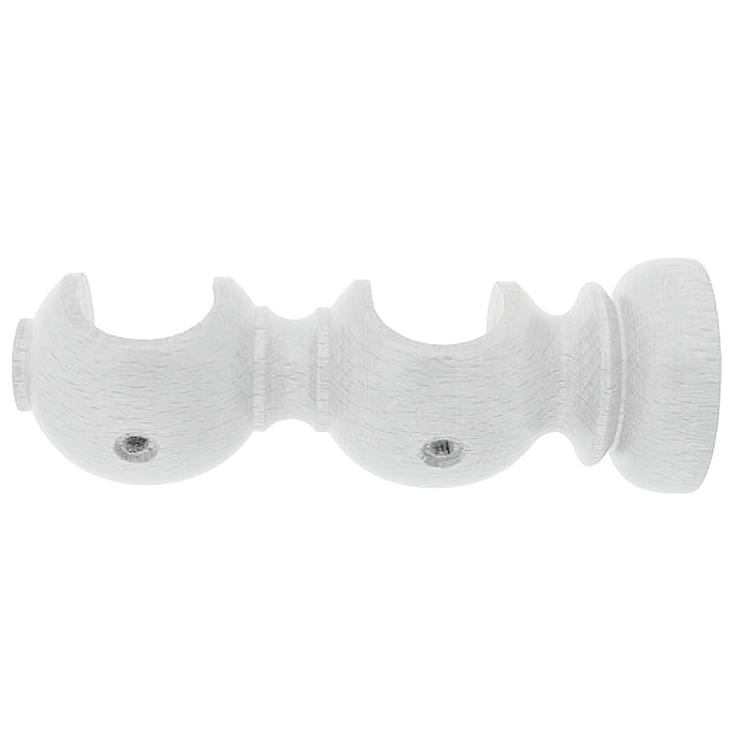 Soporte Madera Liso Abierto Doble 20x118 mm, Blanco