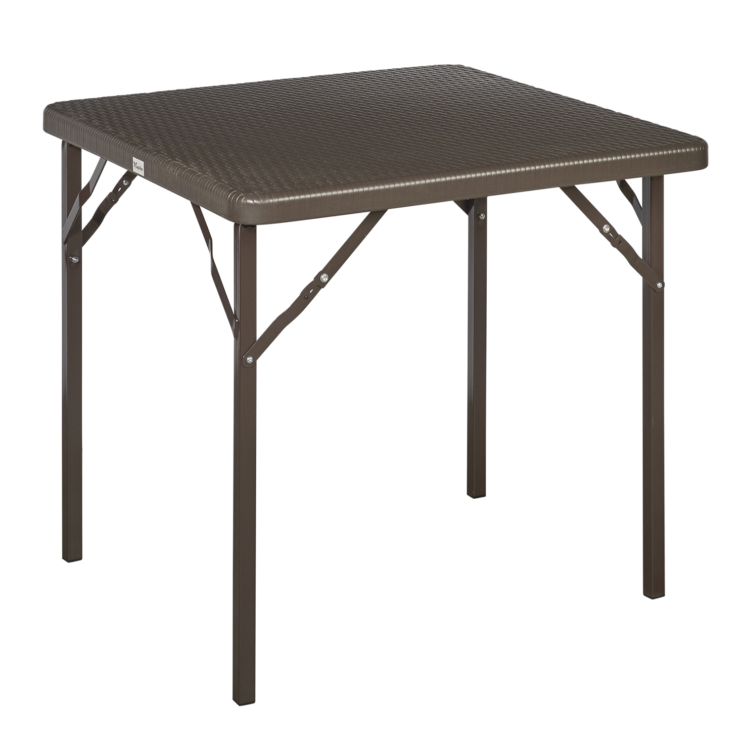 Mesa Plegable Cuadrada Marron 78x78x72 cm,