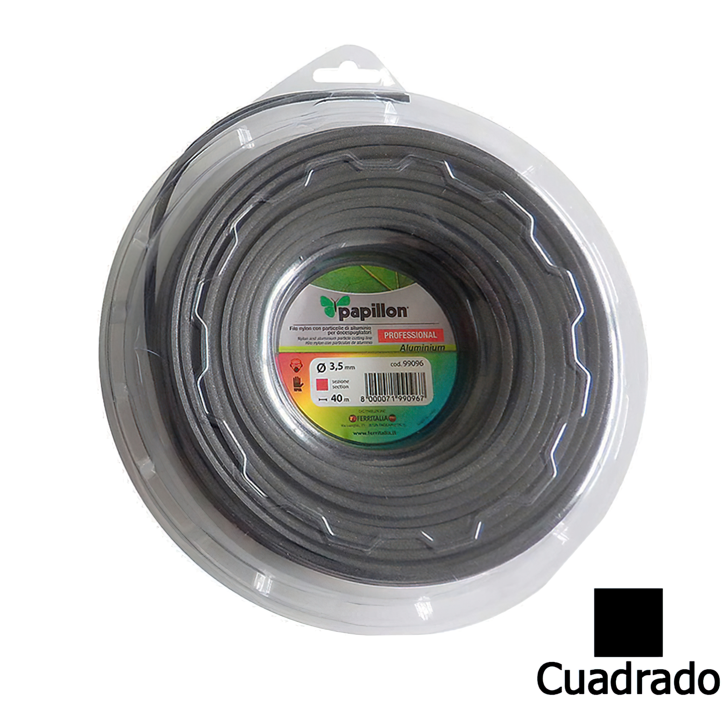 Hilo Nylon / Aluminio Cuadrado Profesional 3,5 mm, (40 Metros)