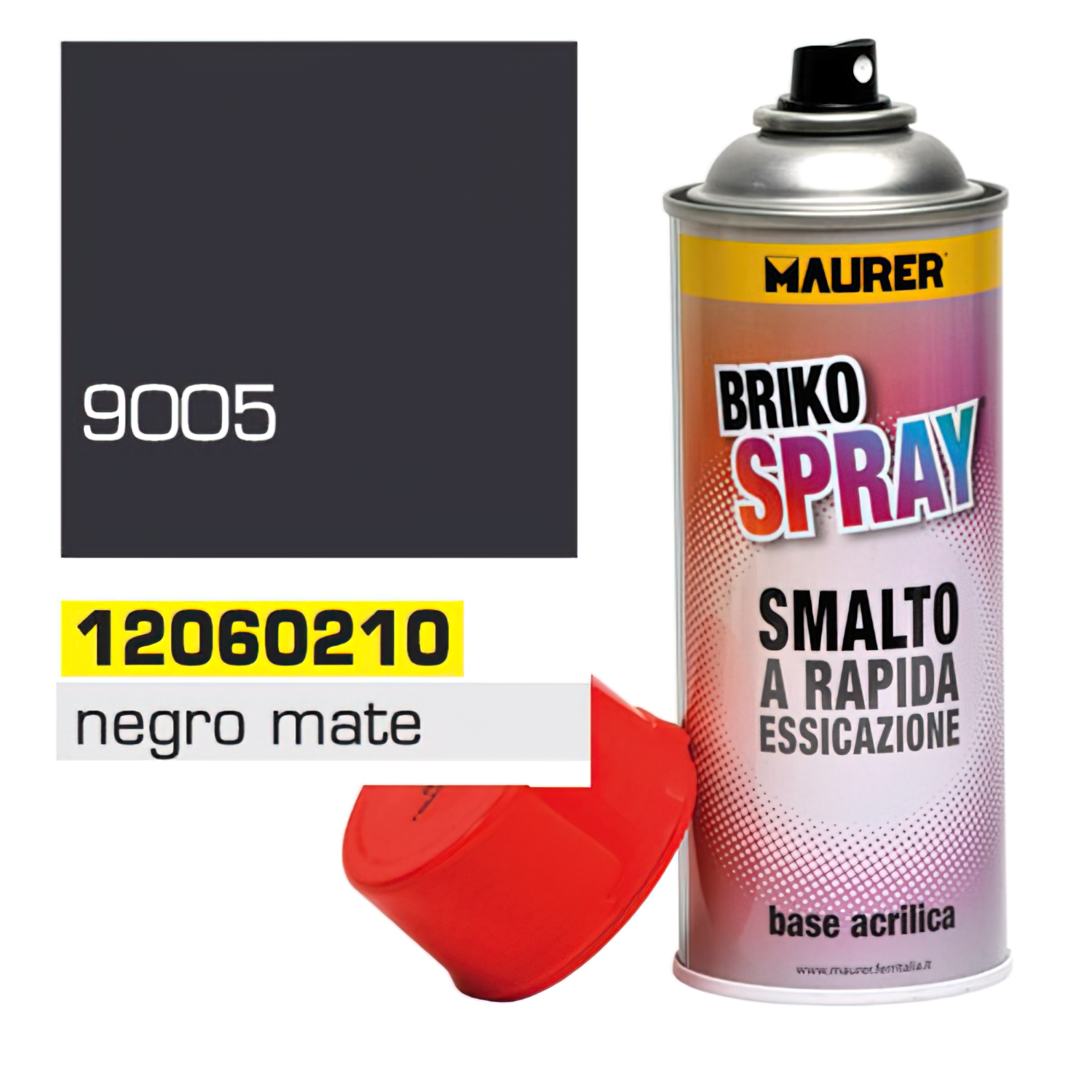 Spray Pintura Negro Mate Profundo 400 ml,