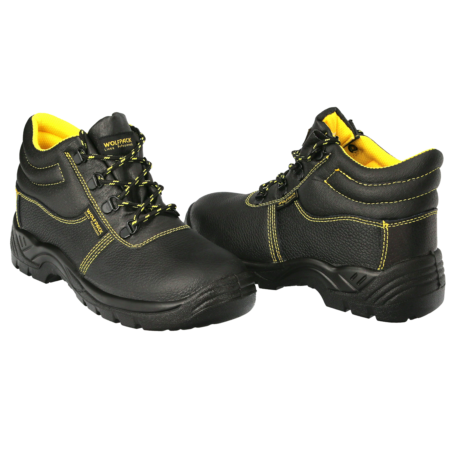 Botas Seguridad S3 Piel Negra Wolfpack  Nº 46 Vestuario Laboral,calzado Seguridad, Botas Trabajo, (Par)