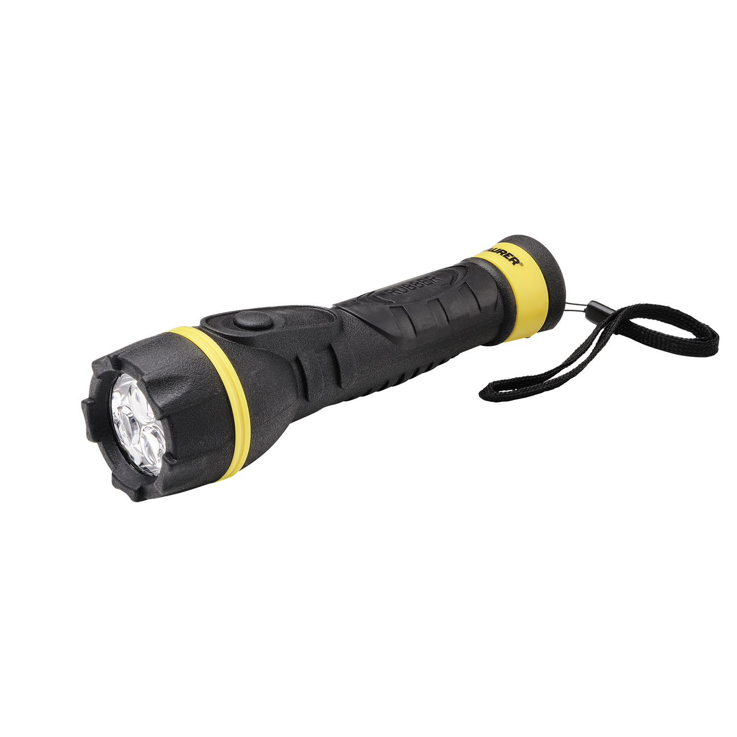 Linterna LED De Mano Goma Antideslizante A Pilas (2 AA) 55 Lumenes 1 Watt, Protección Ip44