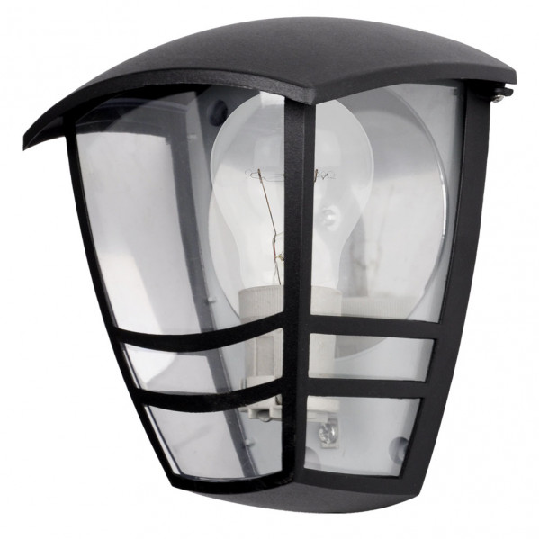 Aplique Exterior Aluminio Alnilan 1xe27 Negro Ip44 20x17,5x13 Cm C/reflector