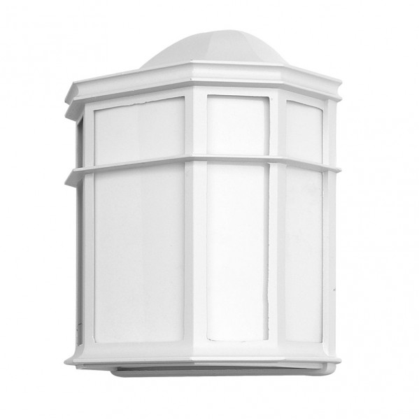 Aplique Exterior Aluminio Bellatrix 1xe27 Blanco  25x11x19,5 Cm Ip44