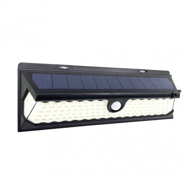 Aplique Solar  6500k Kira Negro 1100 Lm Ip65 10,5x30x5cm Sensor Mov. Crepusc.Reg.Intensidad 3 Posiciones