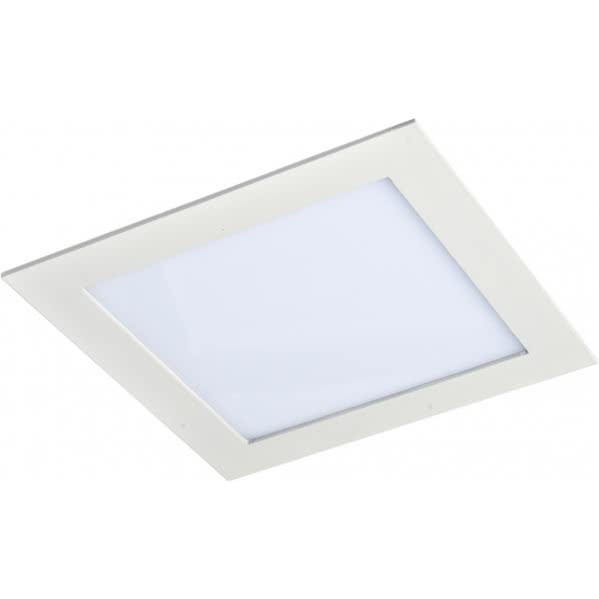 Downlight 12w 6500k Cuadrado Agamenon 990lm Blanco 2x17x17 Cm Corte 15x15 Cm