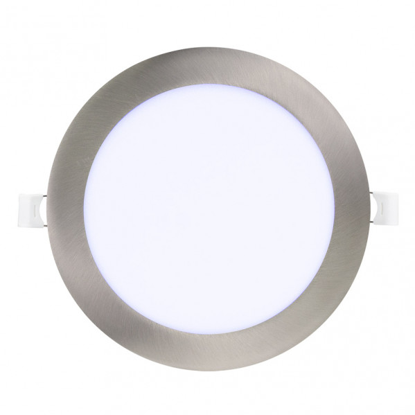 Downlight Obsidiana 24w 65000k Niquel Redondo 2,5x30x30 Cm Corte 27,5 Cm