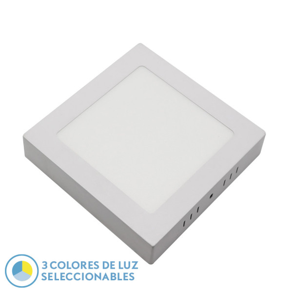 Downlight Superf.gabro 24w 3000k-4000k-6500k Blanco 2160lm 3,5x29x29 Cm