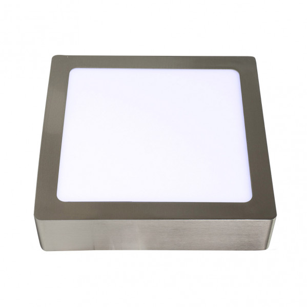 Downlight Superf.toba 24w 6500k Niquel Cuadrado 2040lm 3,5x30x30 Cm