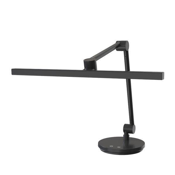 Flexo Borges Negro 10w 900lm 3000-4000-6500k 3 Intens. De Luz Articulable Orientable Tactil Regx48x18,4 Cm