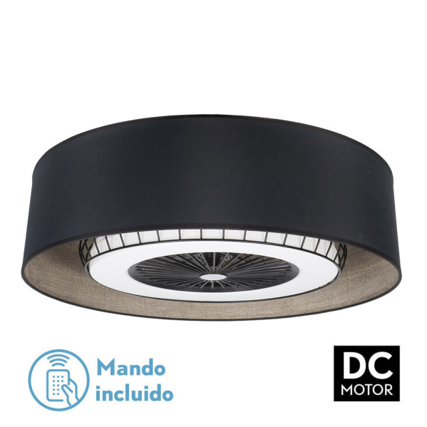 Ventilador DC Tania 72w Madera Gris 5 Aspas 6 Velocidades 3col Remoto,memoria,reg.Intensidad,temporizador 6120lm 70d